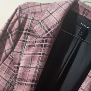 Torrid Mauve Plaid Jacket